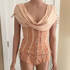 COPY - Agent Provocateur Elmira Top and Brief, size M, Color Tea Rose